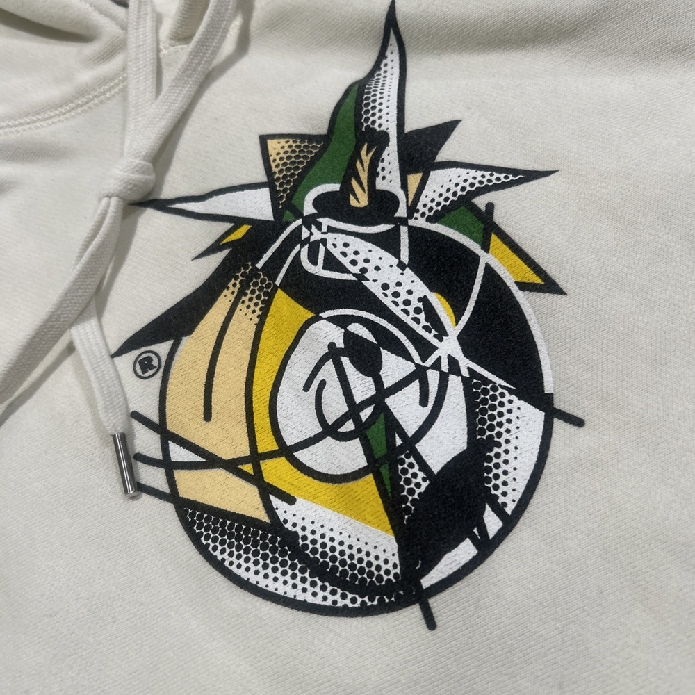 vtg y2k the hundreds bomb hoodie medium white Pullover - Picture 2 of 7
